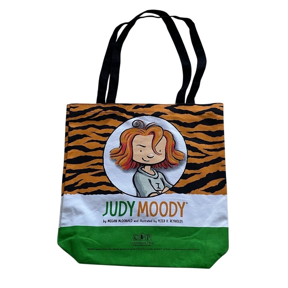 Judy Moody‎ Orange and Green Tiger Print Tote Bag
